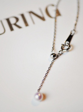 迷你珍珠小吊坠项链极简百搭
