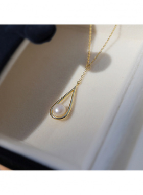 冷淡风复古珍珠吊坠ins锁骨链女