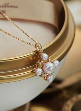 珍珠闪钻锁骨项链女高级设计感