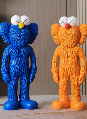 网红芝麻街落地摆件潮流家居客厅服装店奶茶店铺门口装饰摆件