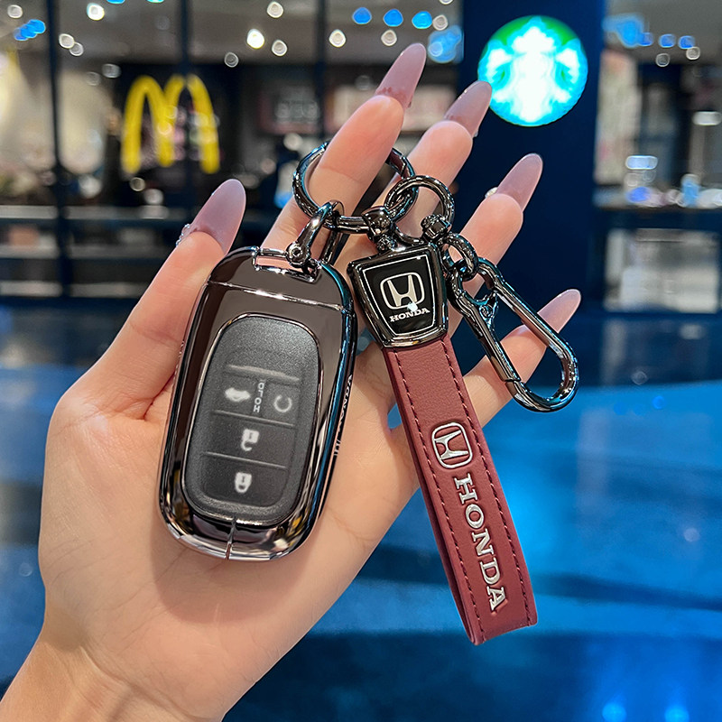 适用本田十一代思域钥匙套十代雅阁CRV皓影型格XRV缤智车金属扣壳,淘宝优惠券,粉丝福利购,淘宝优惠卷
