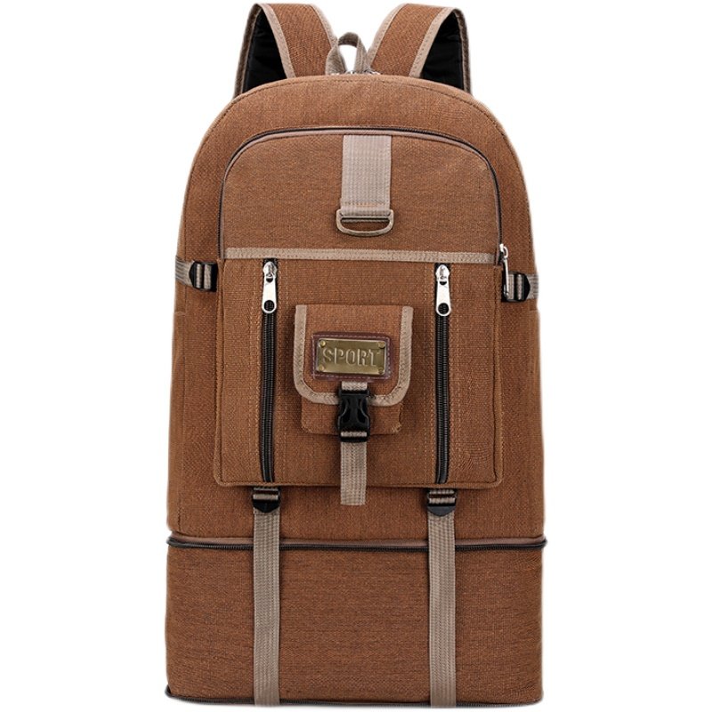 100L加高双肩背男女超大容量帆布背包户外运动登山轻便旅游打工包,淘宝优惠券,粉丝福利购,淘宝优惠卷