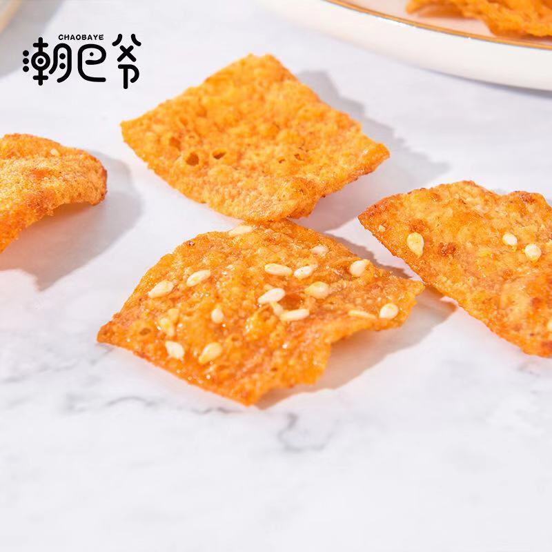 潮巴爷魔鬼脆片【200g*3袋】断魂超辣鬼椒网红脆片魔香零食食品-图2