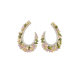 18k real gold electroplated colorful zircon luxury bracelet earrings