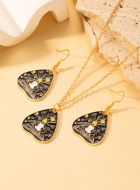 欧美金属风设计感颈链塔罗牌太阳