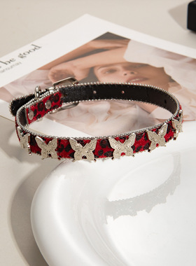 复古甜酷辣妹风项圈朋克个性蝴蝶