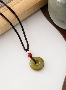 新中式民族风平安锁项链复古小