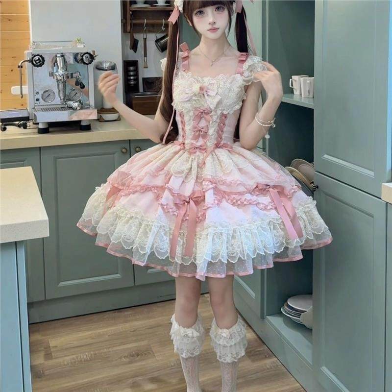 ~白糖少女原创设计新品Lolita吊带连衣裙洋装芭蕾风jsk,淘宝优惠券,粉丝福利购,淘宝优惠卷