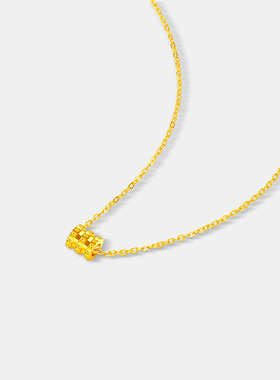 古法金色小蛮腰项链女CNC精工