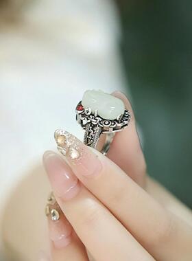 招财貔貅铜钱戒指女款新中式