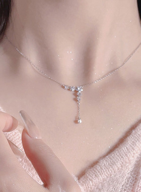 星星项链轻奢小众设计镶嵌锆石