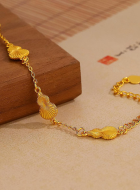 新品新款镭射五福葫芦手链气质百