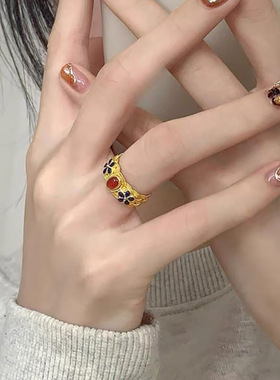 S925银凤华玲珑国风复古宫廷戒指