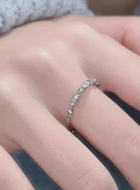 新品麻花小钻戒指叠戴开口时尚简