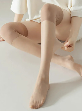 中织腿部女超薄防滑空调护膝丝袜
