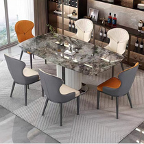 New Brand New Thickened Dining Table Home Modern Minima Dining Chair High-end Dining Chair Backrest Leather Casual Net Red Chair