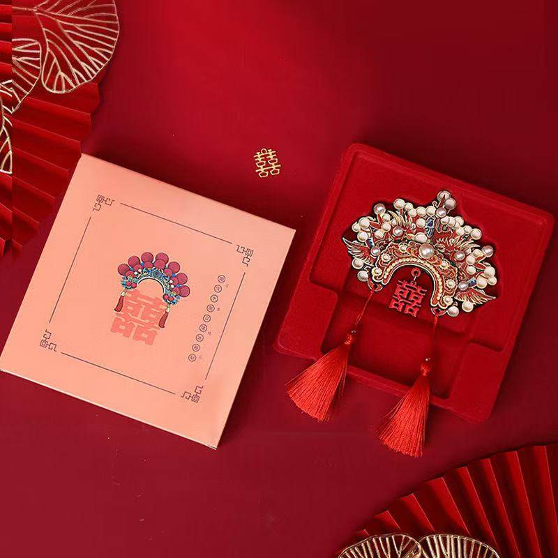 凤冠管帽冰箱贴装饰喜庆立体中式国潮礼盒装送新人结婚磁吸喜字贴,淘宝优惠券,粉丝福利购,淘宝优惠卷