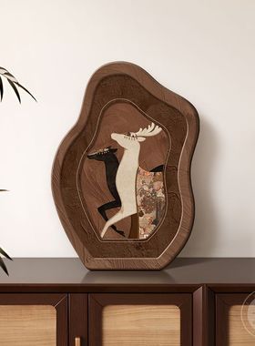 中古风装饰摆件玄关桌面装饰画