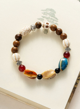 手链夏季女高级感饰品百搭手工陶瓷小清新原创简约闺蜜森系新中式