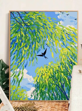 春意盎然装饰画成品仿油画风景大自然唯美治愈清新卧室客厅摆挂画