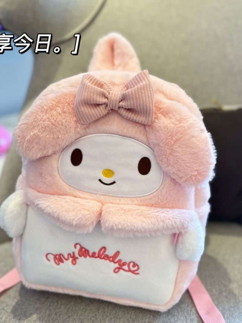 hellokitty书包毛茸茸包包三丽鸥双肩包软妹女学生卡通小众美乐蒂-图2