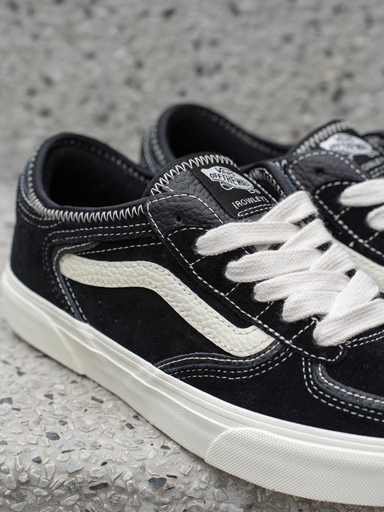 Vans/范斯官方正品男鞋 Rowley Classics 经典黑色复古回潮板鞋