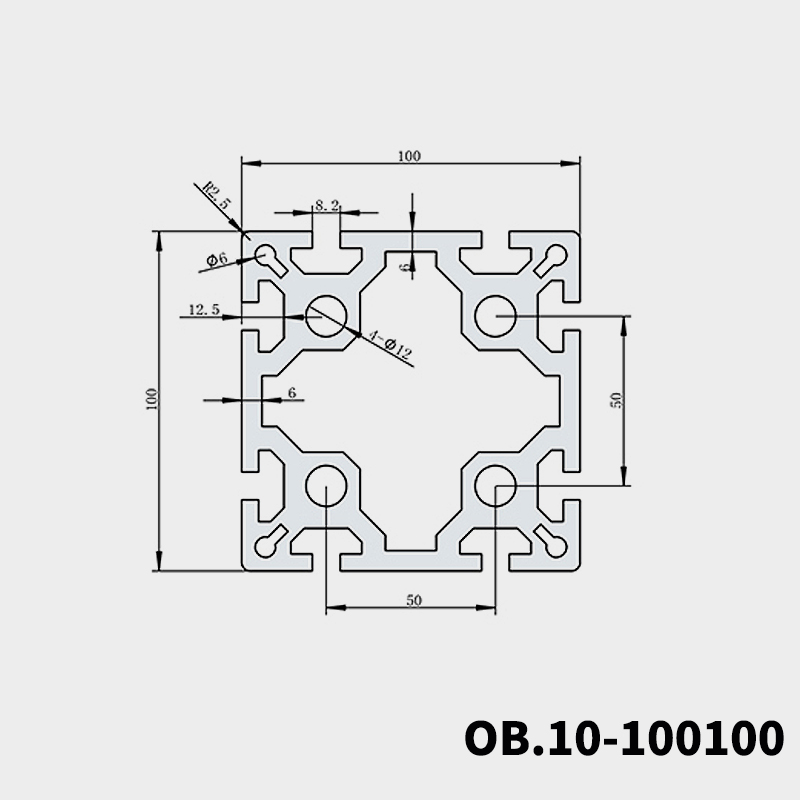 铝制品常用于雕刻机面板铝型材铝合金型材重型工业铝型材100100 - 图2