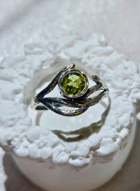 【帝城微雨·青野】3款天然橄榄石戒指925纯银2026.2月上新