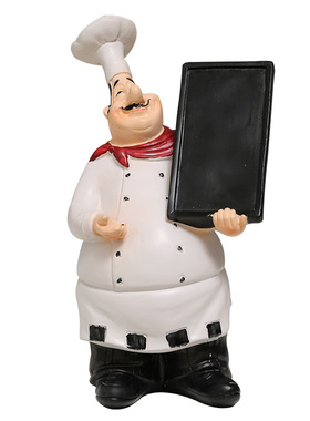 创意造型厨师摆件厨房餐厅餐桌轻奢装饰品蛋糕店甜品台拍照小道具