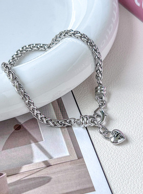 女铜无小众设计爱心手链百搭新款