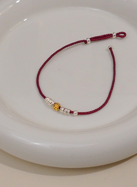 S925纯银中式编织本命年平安铜钱