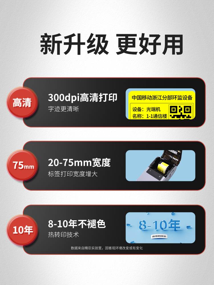 精臣Z401标签打印机通信线缆办公设备固定资产珠宝首饰条码手持小-图0