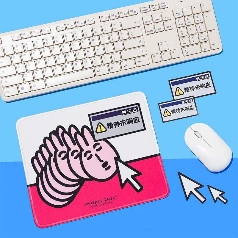 Pink rabbit myfriend original do something wrong mouse pad cartoon sand sculpture student dormitory keyboard desk pad