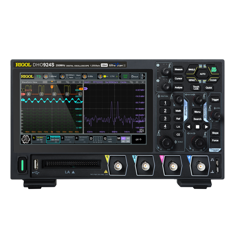 普源RIGOL DHO914 914S 924 924S高分辨率12bit便携平板示波器-图2