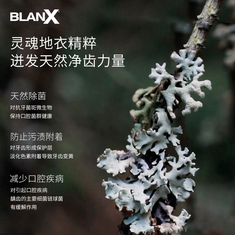 Blanx北极地衣净白牙膏75ml/盒温和亮齿意大利倍林斯进口牙膏-图1