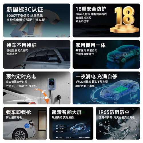 新能源电动汽车充电桩7kw家用商通用枪专用比亚迪长安吉利充电器 - 图1