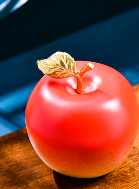 黄铜红苹果摆件家居客厅办公室桌面装饰品平安果可爱创意礼物