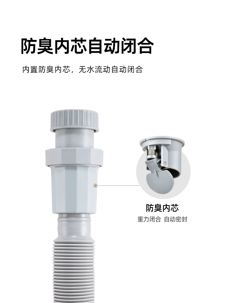 Imex洗脸面盆下水器卫浴配件弹跳式翻板式防臭洗手盆下水管排水管 - 图2