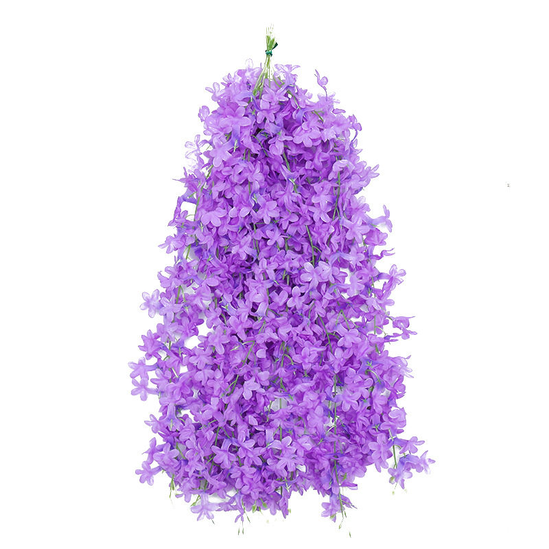 新款仿真丁香花串假花酒店婚庆布置造景装饰花藤条绢花吊顶壁挂花,淘宝优惠券,粉丝福利购,淘宝优惠卷
