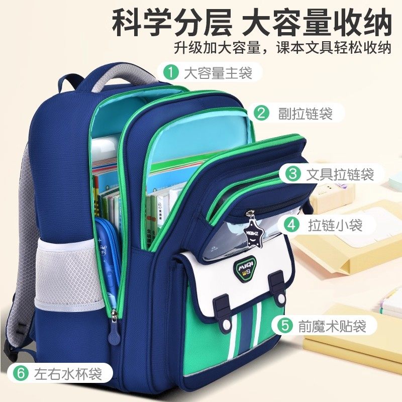 日本进口8A减负儿童书包男小学生一到六年级新款护脊女男孩双肩包,淘宝优惠券,粉丝福利购,淘宝优惠卷