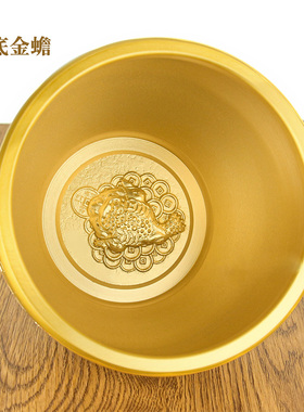 黄铜米缸铜缸铜制百福缸冰箱上聚宝盆摆件存钱罐财缸福字缸装饰品