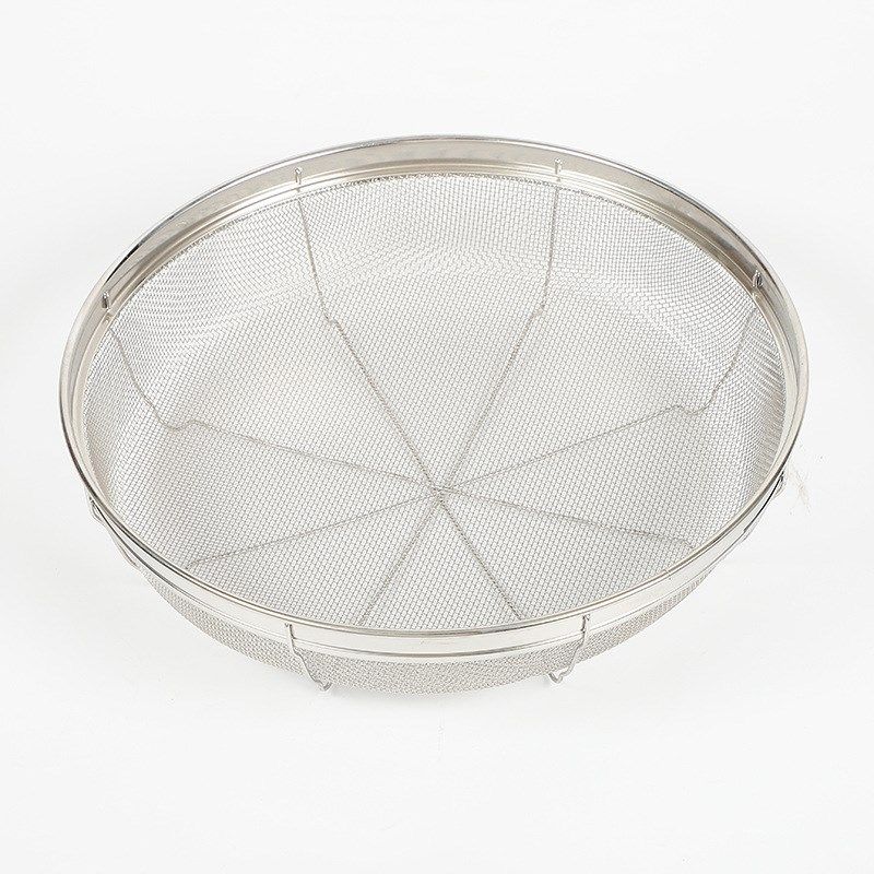 不锈钢浅型加筋丝网网篮沥水盆水果篮家用淘米篮洗米筛神器,淘宝优惠券,粉丝福利购,淘宝优惠卷