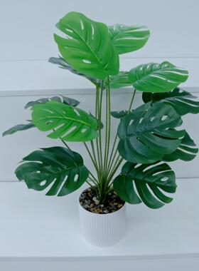 创意假花仿真花植物盆子盆栽花器带泡沫清明插花塑料花盆厂家