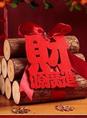 中式木质原木柴火摆件客厅装饰纯手工礼物品家居