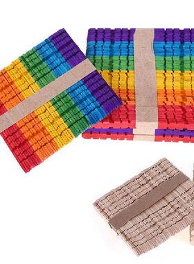 50Pcs/set Natural Wood Ice Cream Stick Kids  Hand Crafts