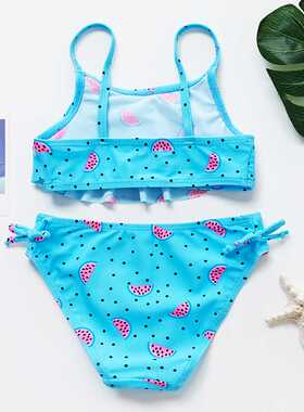 Fruit print Girls Swimwear Two pieces Girls Swimsuit High qu