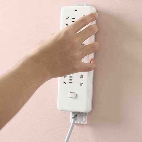1/2/4pcs Wall-Mounted Sticker Punch-Free Plug Power Outlet H - 图1