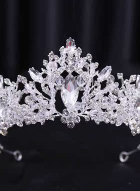 Bridal Wedding Hair Accessories Silver Crystal Hair crown al