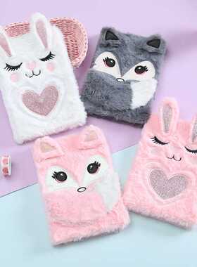 1 Pcs Colorful Animal Plush Notebook Portable Travel Diary P
