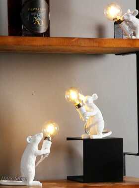 Modern Mini Resin Mouse LED Table Lamps for Living Room Bedr